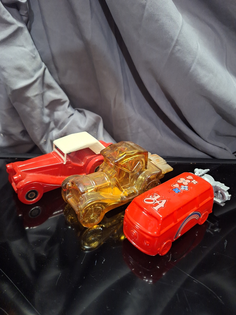 Vintage Avon Car Decanter Set - VW Bus, Packard & MG (Set of 3)